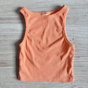 H&M Orange Crop Top Tank Top